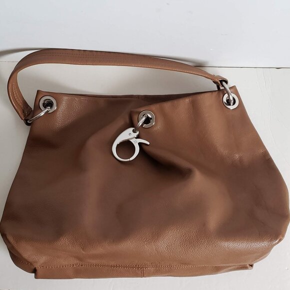 SIMPLY VERA WANG Leather Oversized Bag Huge Snap Hook Minimalist - Picture 14 of 16